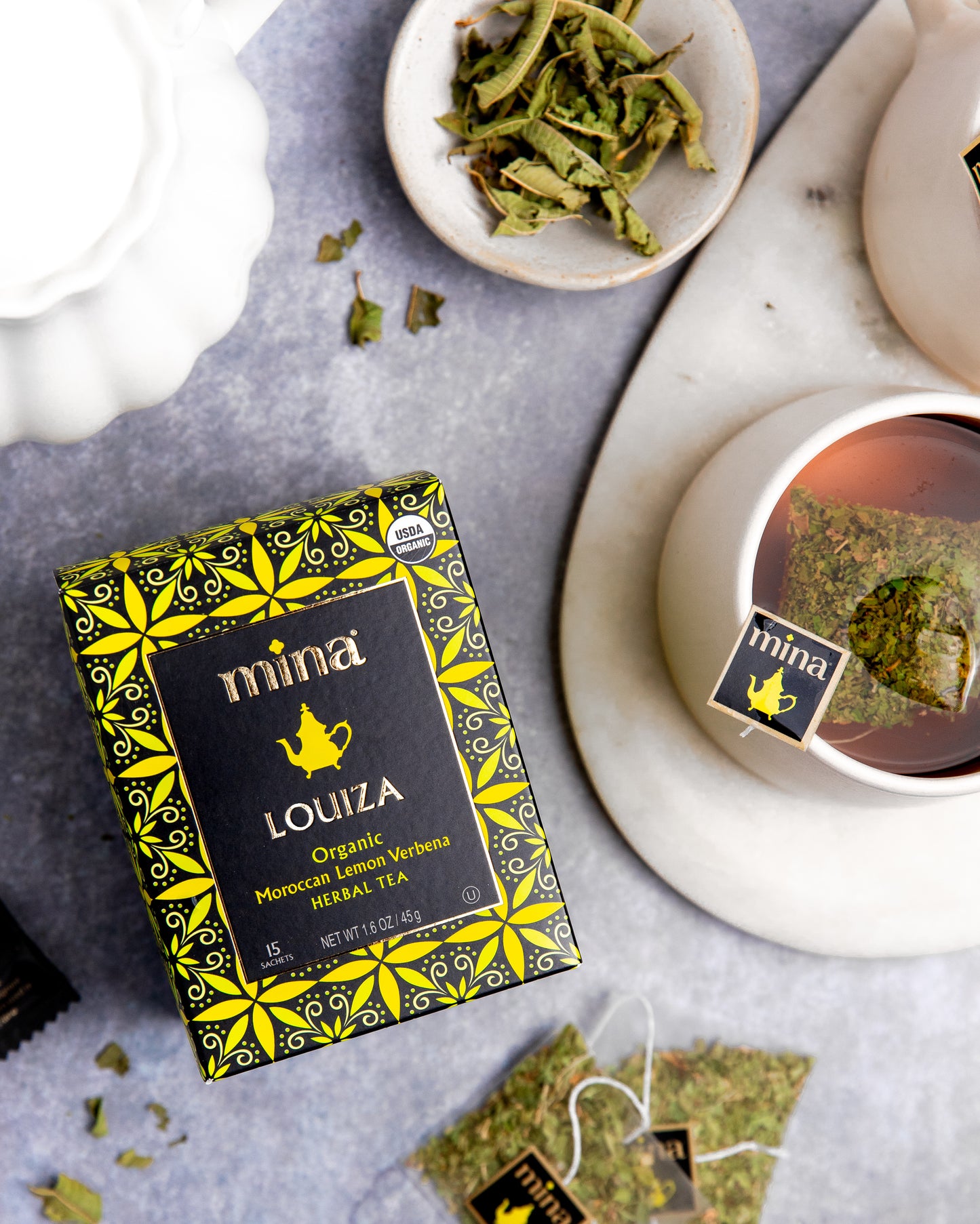 Louiza, Organic Moroccan Lemon Verbena Herbal Tea