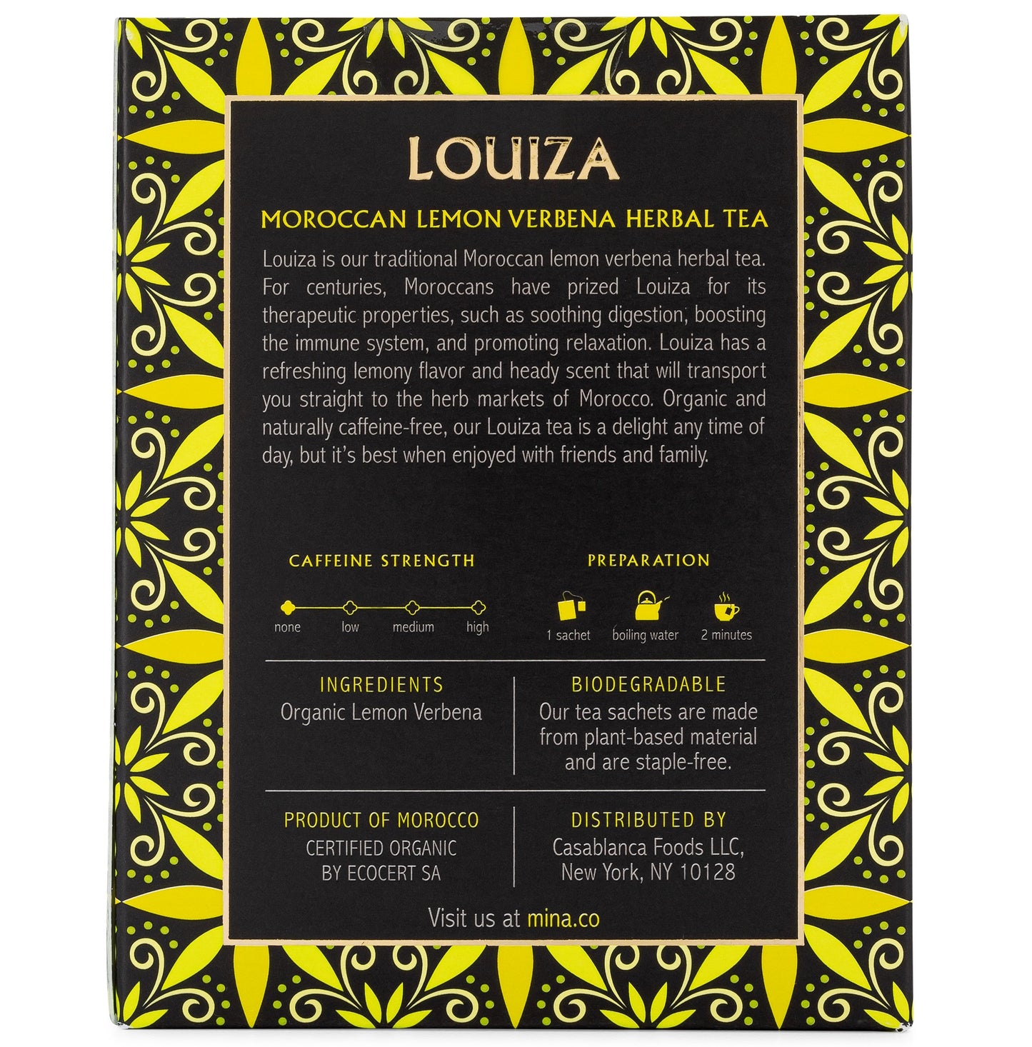 Louiza, Organic Moroccan Lemon Verbena Herbal Tea