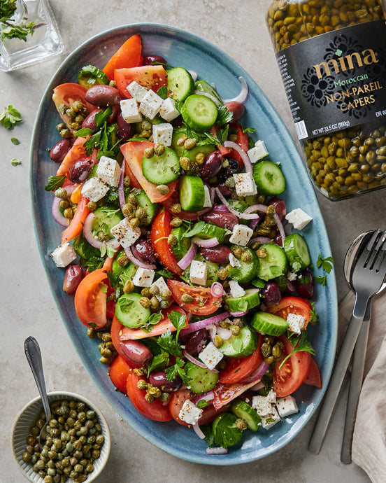 Greek Salad with Olives and Capers