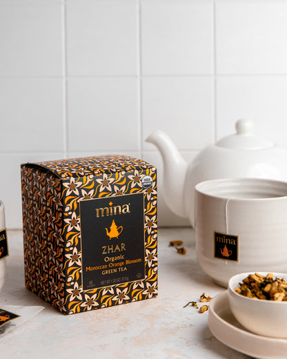 Zhar, Organic Moroccan Orange Blossom Green Tea