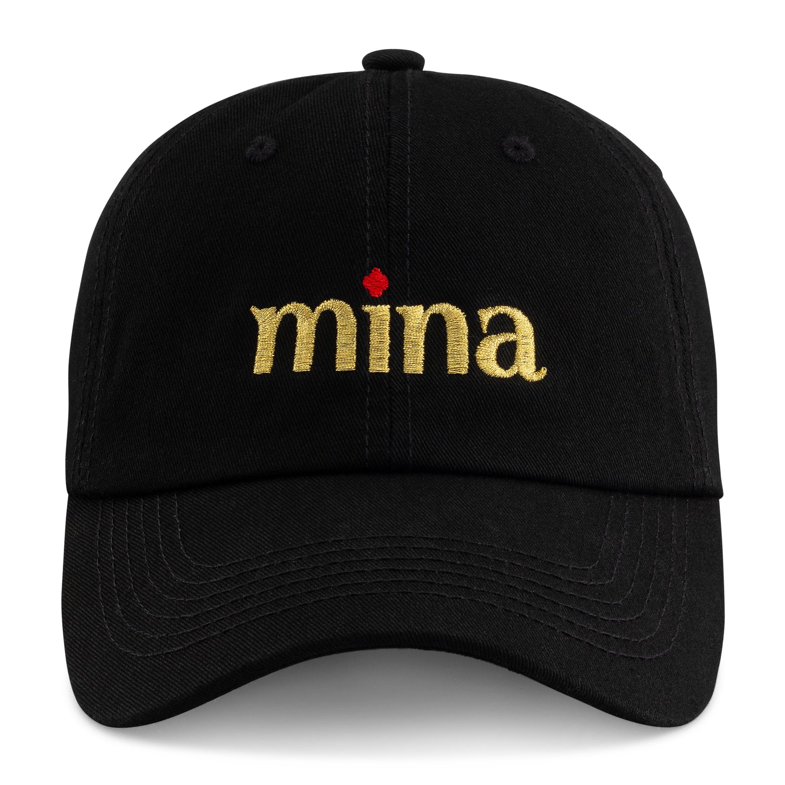 Mina Gold Logo Black Hat