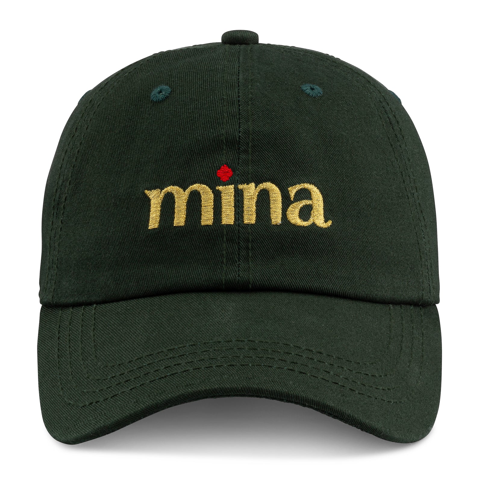 Mina Gold Logo Green Hat
