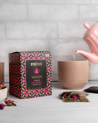 Warda, Organic Moroccan Rose White Tea