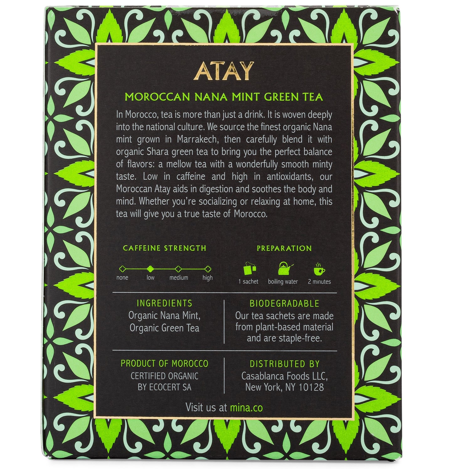 Atay, Organic Moroccan Nana Mint Green Tea