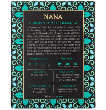 Nana, Organic Moroccan Nana Mint Herbal Tea