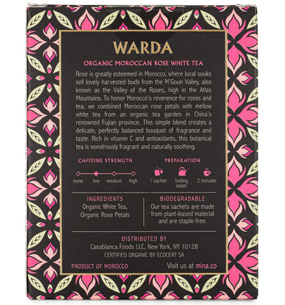 Warda, Organic Moroccan Rose White Tea